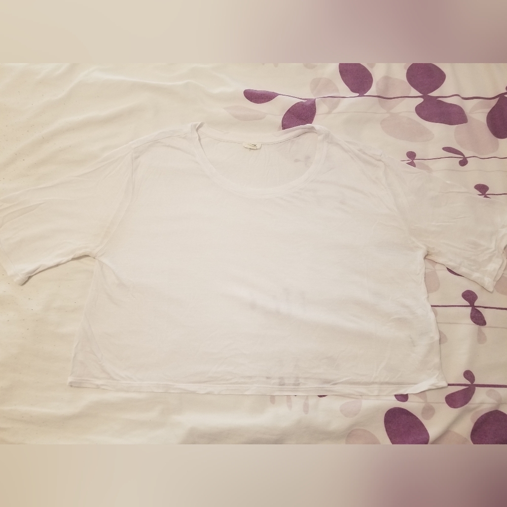 Garage - White Soft Cropped Oversized Tee